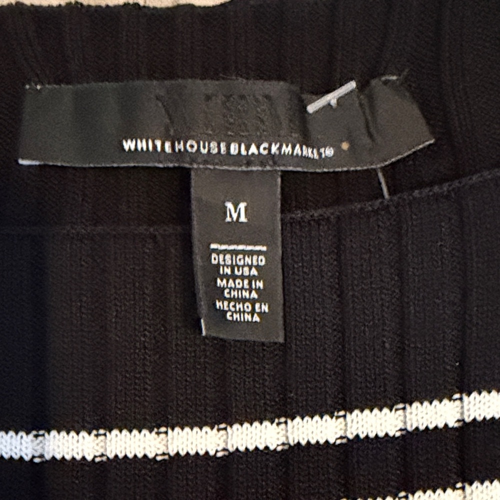 White House Black Market Boatneck Top w/ Bell Cuffs - Fab Sz Med NWT - Picture 5 of 5